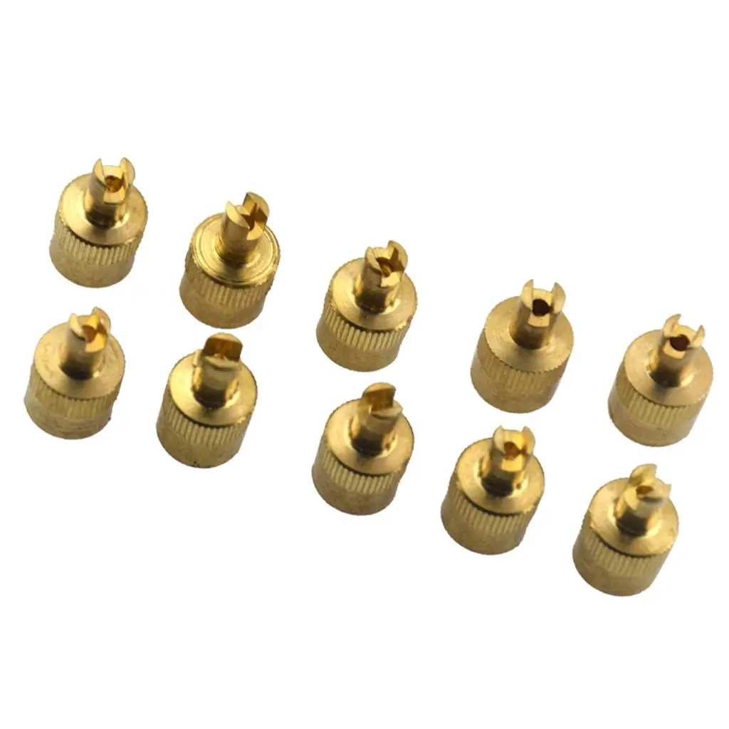 10 Pieces Motorcyle Car Slotted Head Valve Stem Caps with Core Remover Tools Deflate tire with slotted head cap