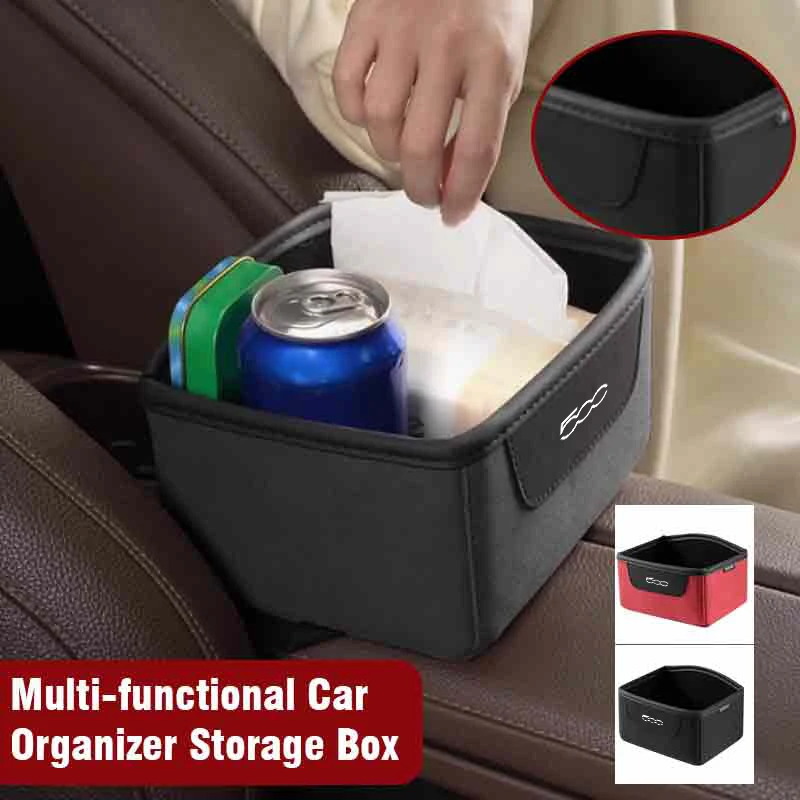 Car accessories interior PU Leather Armrest Storage Box For FIAT 500 Grande Punto Tipo Stilo UNO Astra Bravo Panda Freemont