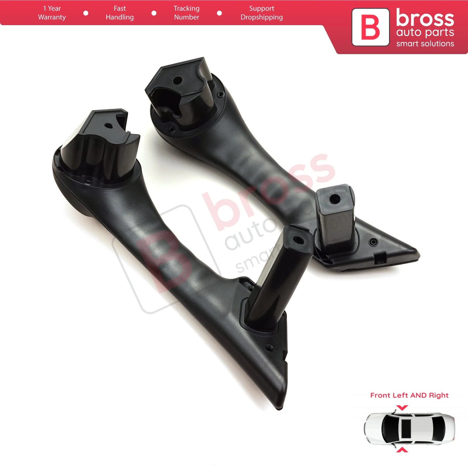 BDP794 Front Inner Door Holding Handle Grip Hold Black Left and Right for Renault Megane MK2 2002-2009 7701475315 7701475316