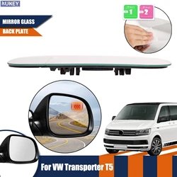 Rear View Mirror Glass Left Right Side With Heating Back Plate Convex Wide Angle Replacement For VW Transporter T5 T6 2010-2016