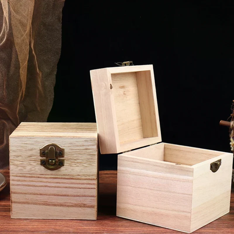 

Ретро-шкатулка для украшений, органайзер из натурального дерева, прямоугольный футляр-ракушка для хранения