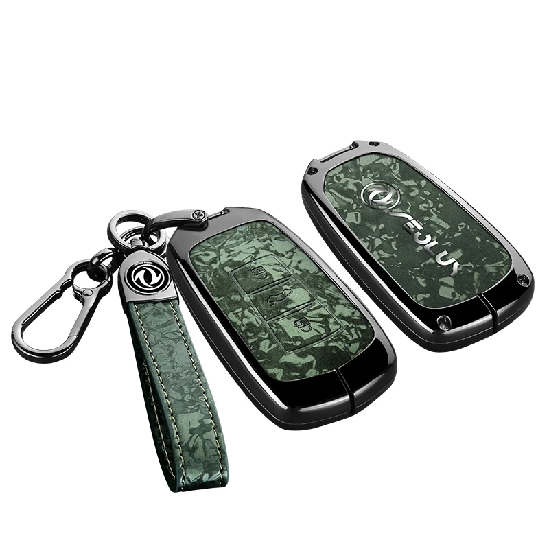 

Metal Car Key Cover Smart Keyless Entry Remote Fobs Cases Keychain Holder Auto Accessories Supplies For DFSK Dongfeng Aeolus AX7