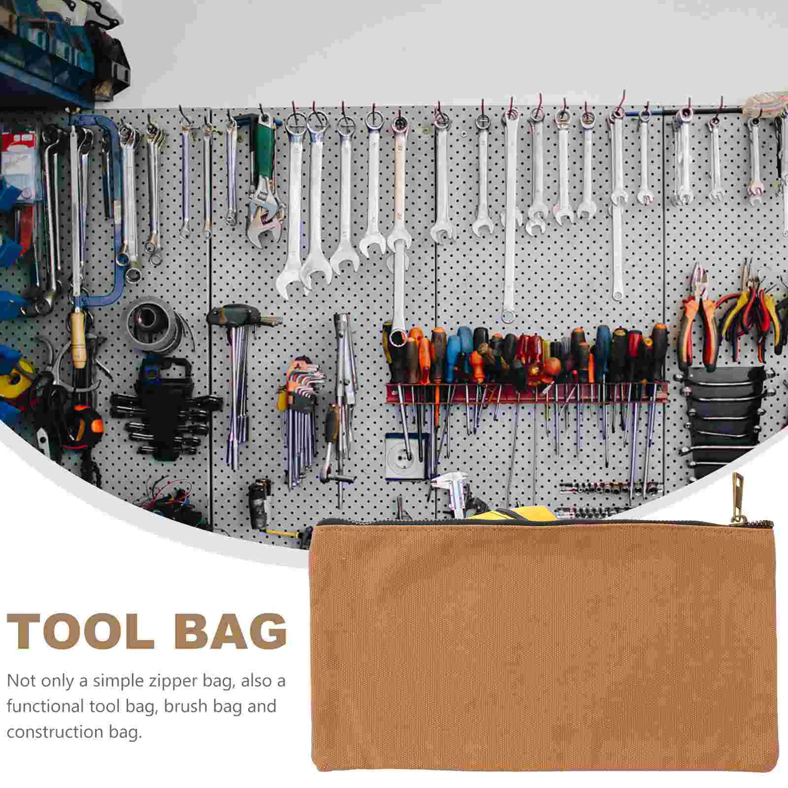 Canvas Tool Bag Electrician Belt Kit Small Hand Portable Bags Pouch with Zipper Tote Man