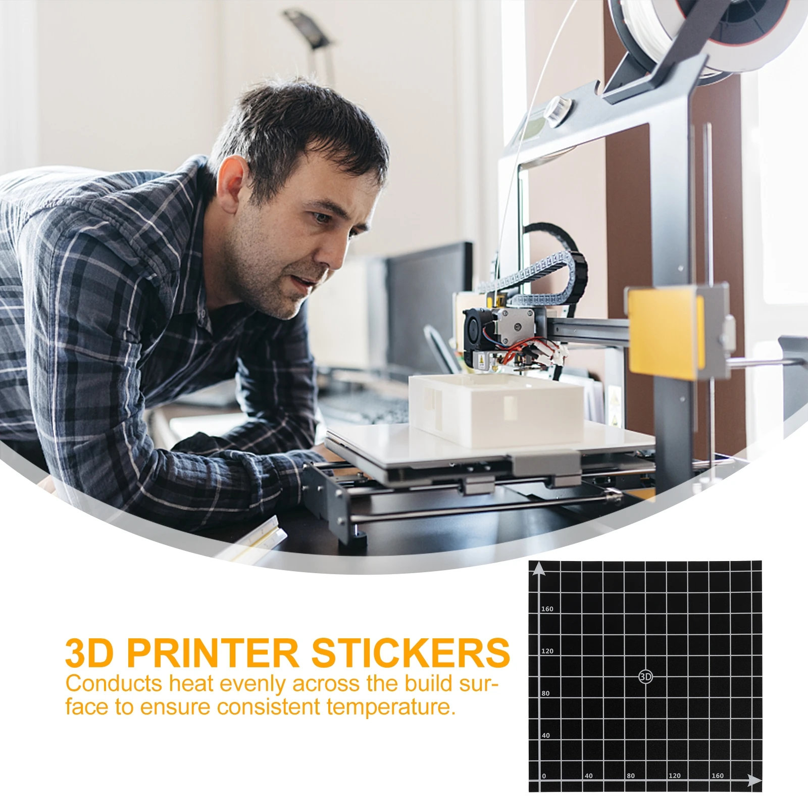 

3D Printer Platform Stickers PC Hot Bed Surface Tape Adhesive Mat Frosted Heated Bed Print Build Sheet Easy Removal Reusable