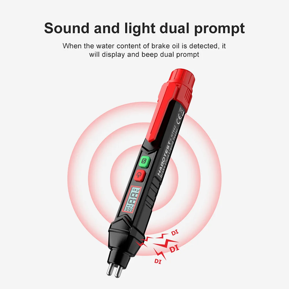 1/2PACK Brake Fluid Tester Accurate Oil Quality Diagnostic Tools LED Indicator Liquid Testing Pen Automotive Brake Oil Tester