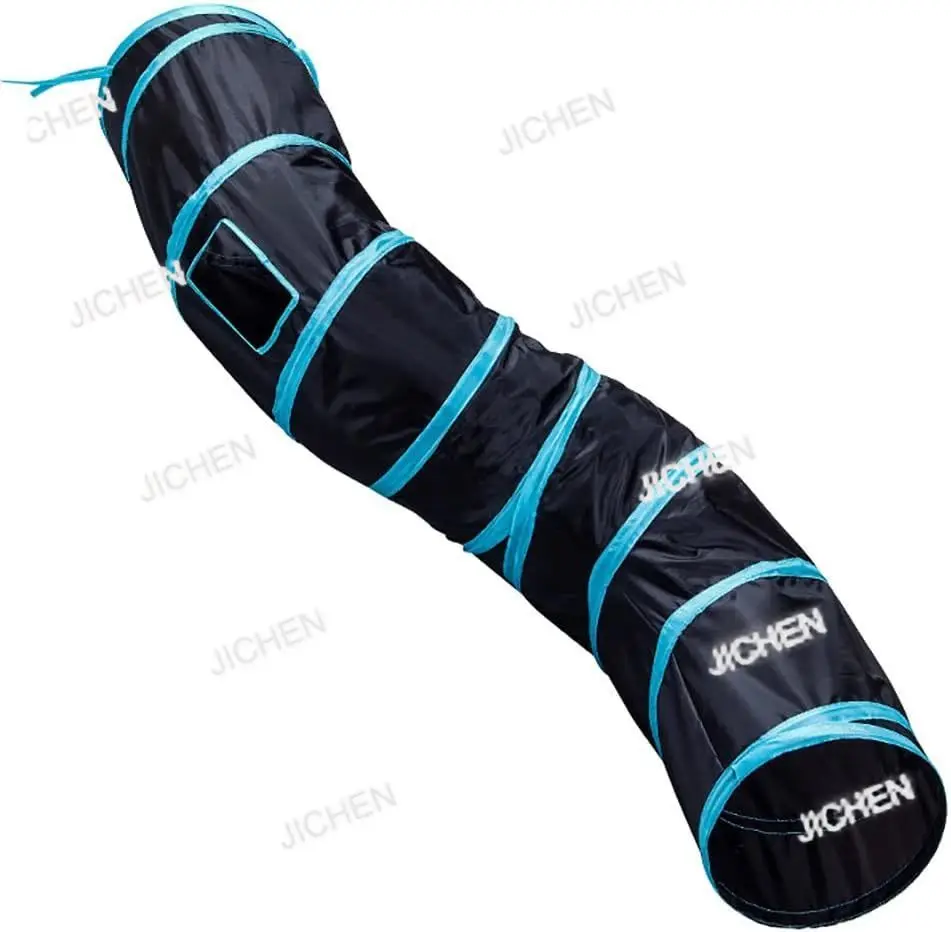 

Тоннель-труба для кошек JC, S-образный тоннель, складная игровая палатка для кошек, интерактивный лабиринт, домик для кошек с шариком