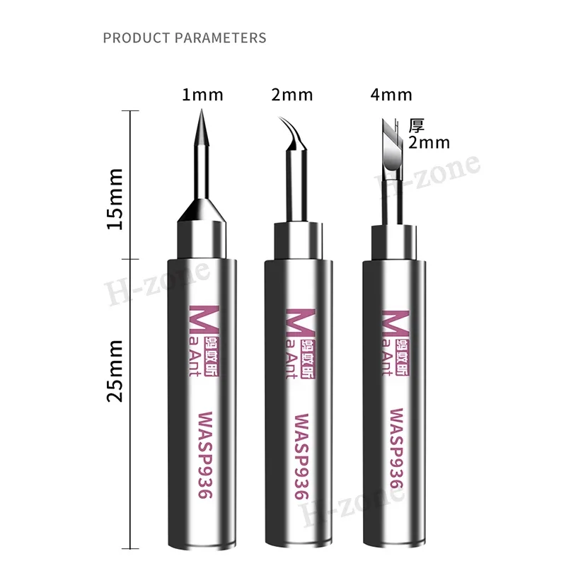 MaAnt Bumblebee Pro Series soldering iron head Solder Tip 900M Cutter head/Elbow/Straight pointed Set for Quick Soldering work