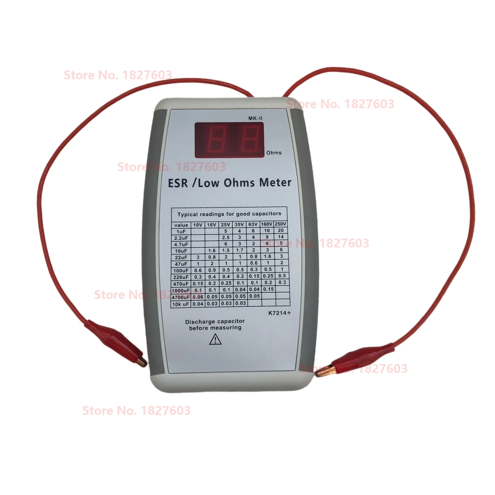 

K7214+ ESR Meter classic circuit same as Blue ESR Meter, EVB ESR Meter, Dick Smith MKII ESR and Low Ohms Meter