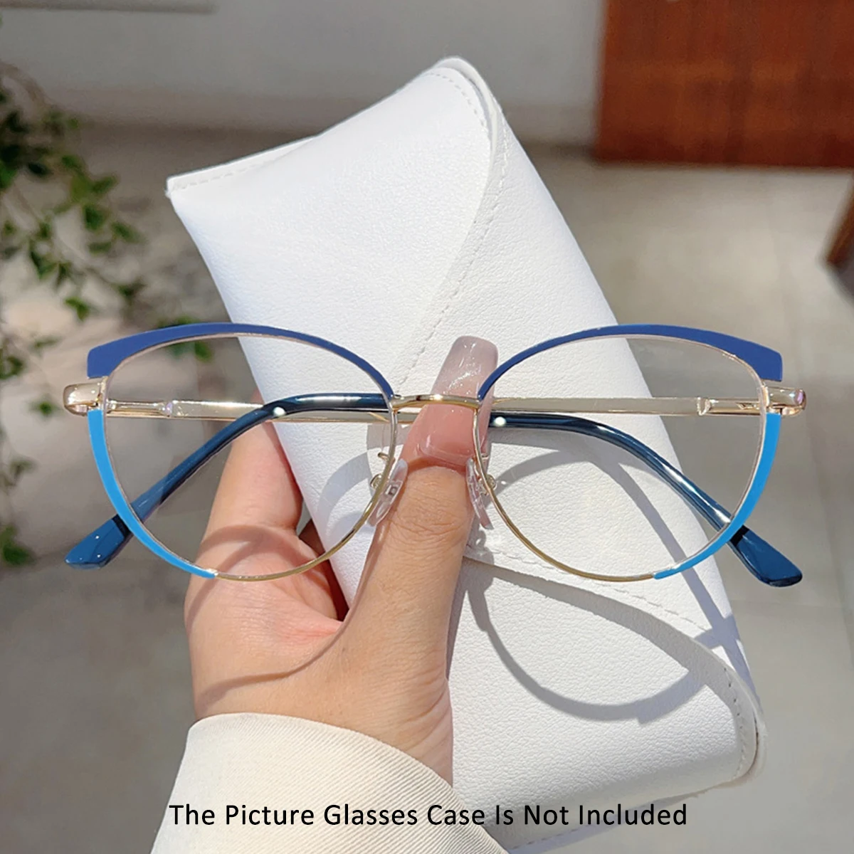 Occhiali da sole cat eye fotocromatici per donna Montatura in metallo Lenti trasparenti Occhiali da donna semplici alla moda per esterni