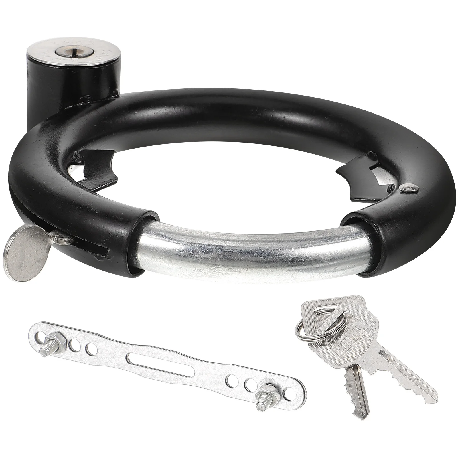 

1Set Reusable Bike Lock Stainless Steel Anti-Theft Round Lock for Bicycle Electric Scooter Motorcycle Secure Storage