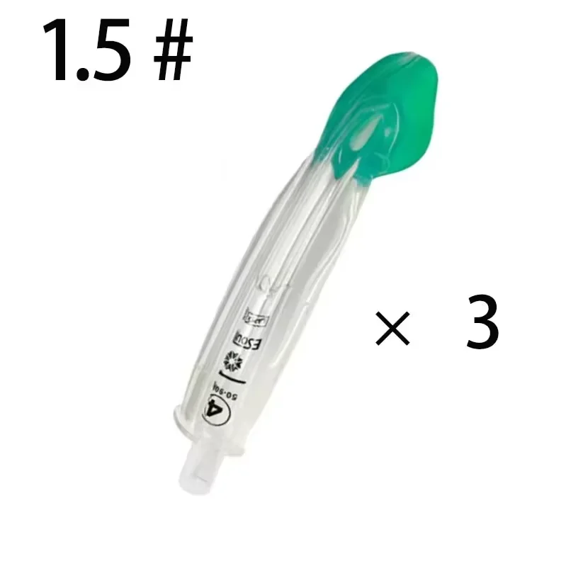 Single-Use Silicone Laryngeal Mask Airway Non-Inflatable Design, 3 Pieces Pack, Anesthesia Medical Consumable, Factory Fast Disp