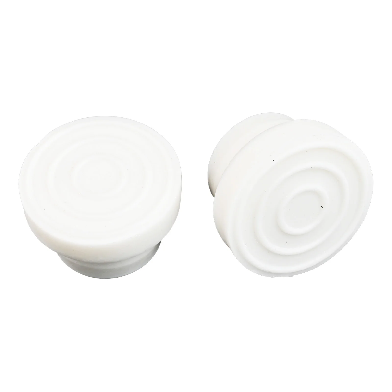 2 Pack White Rubber Pool Ladder Bumpers Fit 1.12 Inch Foot Pipe Stoppers For In Ground Swimming Pool Edge Protection Parts