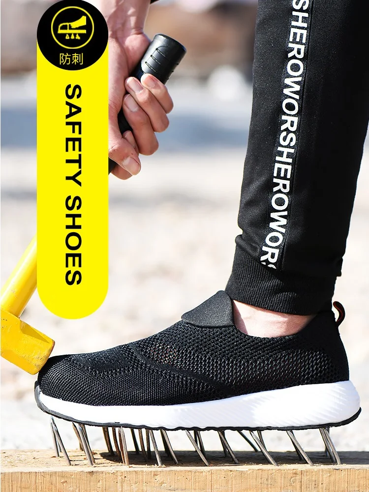 Sommer Leichte Arbeits Turnschuhe Stahl Kappe Männer Frauen Tennis Arbeit Sicherheits Schuhe Atmungsaktive Bau Schuhe Arbeit Stiefel Schuhe – Detail 8