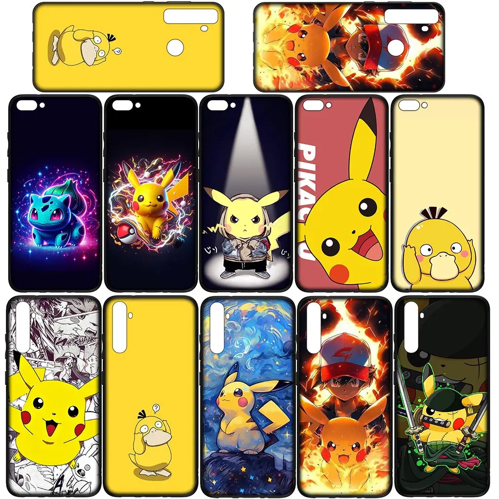 P-Pokemons P-Pikachus Psyduck Phone Cover for Huawei P30 P20 P10 Y6 Y7 Y9 Prime Mate 10 20 Pro Lite Y9A Y8S P Smart 2019 Case