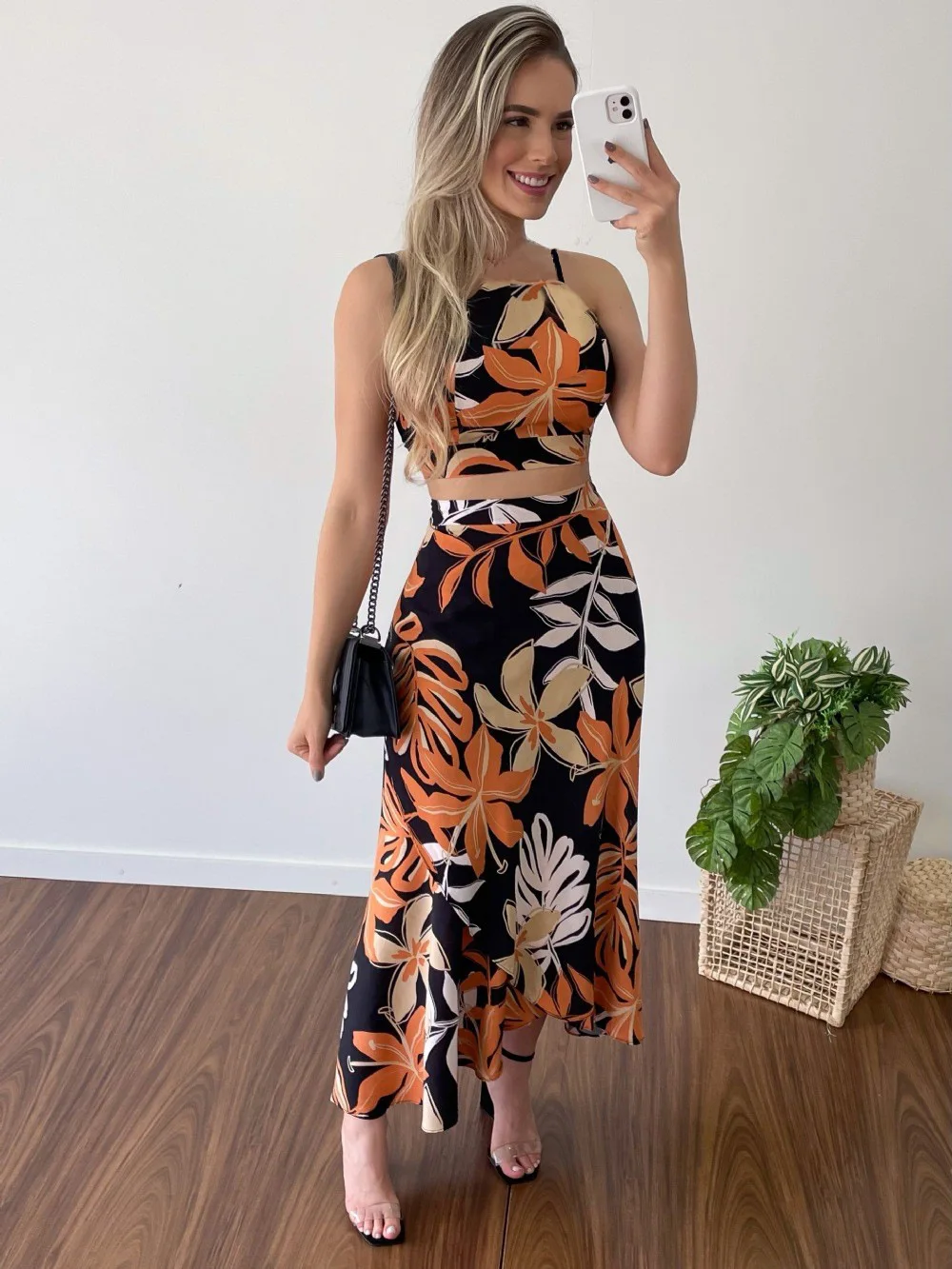 Women Short Tank 2 Piece Set Sexy Print Sleeveless Off Shoulder Tube Top Long Skirt Summer Outfits Beachwear Suit Y2k