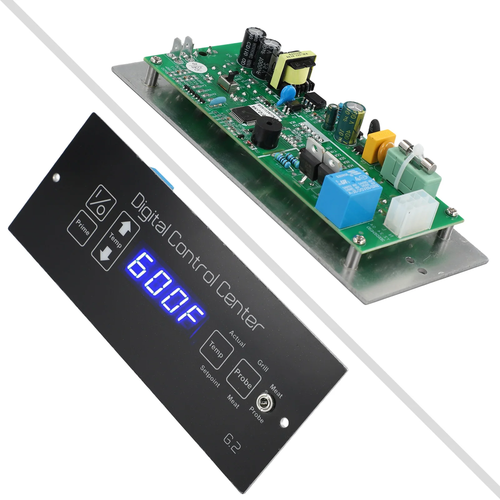 Grill Management Control Board for Louisiana Grills Featuring Digital Thermostat and Food Temperature Tracking
