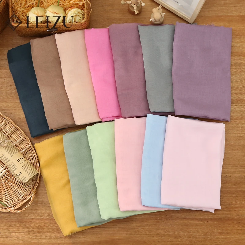 Muslim Fabric Thin Tulle Gauze Polyester Chiffon for Scarf and Skirt Summer Hijab Material By The Meters 100X150cm