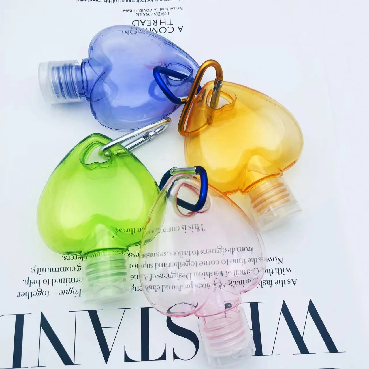 반지가 있는 빈 스프레이 병, 다채로운 향수 리필 가능한 바이알, 화장품 포장 용기, 50ml