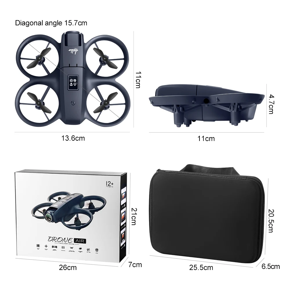 E66 مختارة، طائرة بدون طيار تعمل بالتحكم عن بعد مع شاشة، كاميرات مزدوجة بدقة 480 بكسل عالية الدقة، تحوم تحديد موضع التدفق البصري، تجنب العوائق الذكية #5