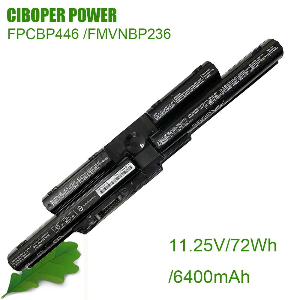 

CP Original Laptop Battery FPCBP446 FMVNBP236 11.25V/6400mAh / 72Wh For Lifebook T725, Lifebook T726 Series Notebook