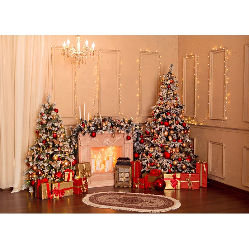 크리스마스 테마 사진 배경 눈사람 크리스마스 트리 어린이 초상화 배경 사진 스튜디오 소품 211001 YXX-92