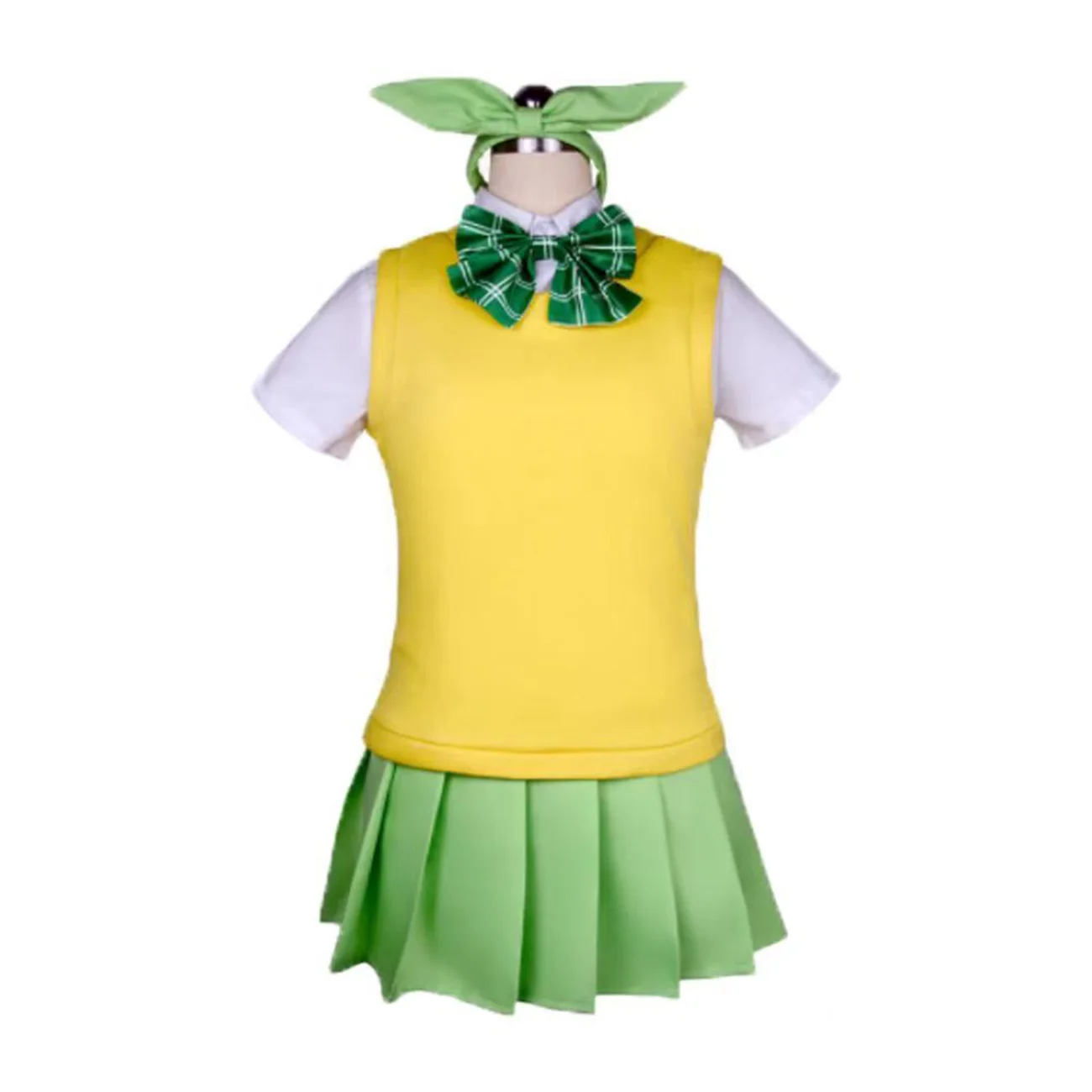 

Hemixush Anime Cos Nakano Yotsuba Cosplay Costume Party Suit Full Set Female JK Uniform