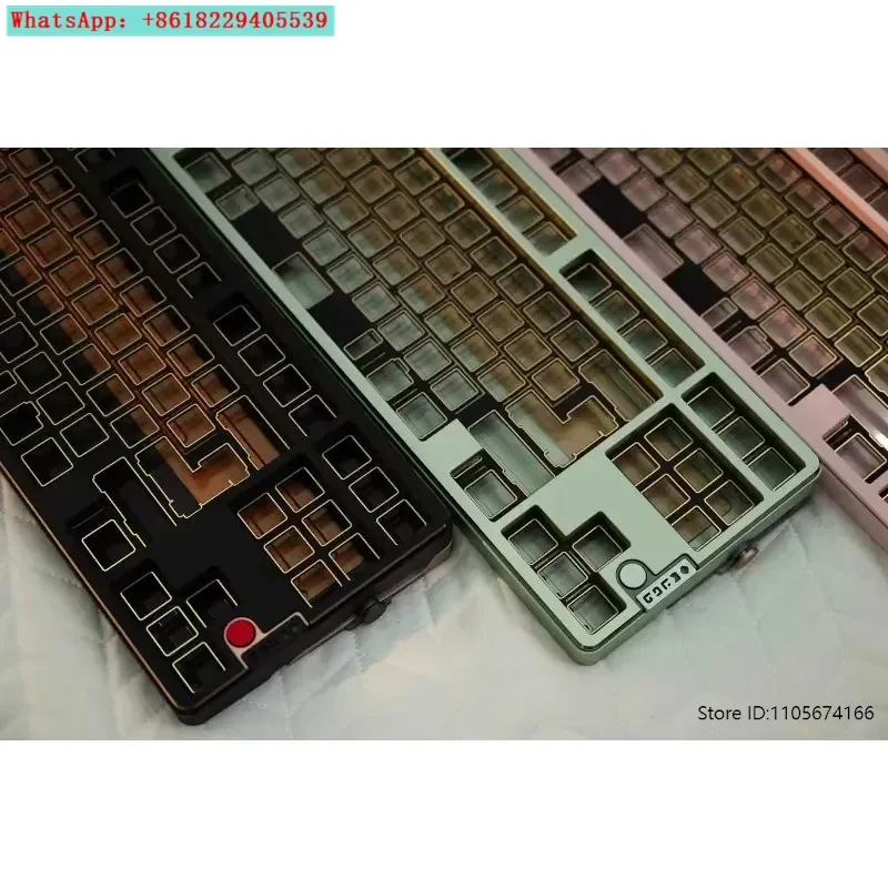 Vento80 Anode Black Gold Highlight Custom Keyboard Kit No hub cap