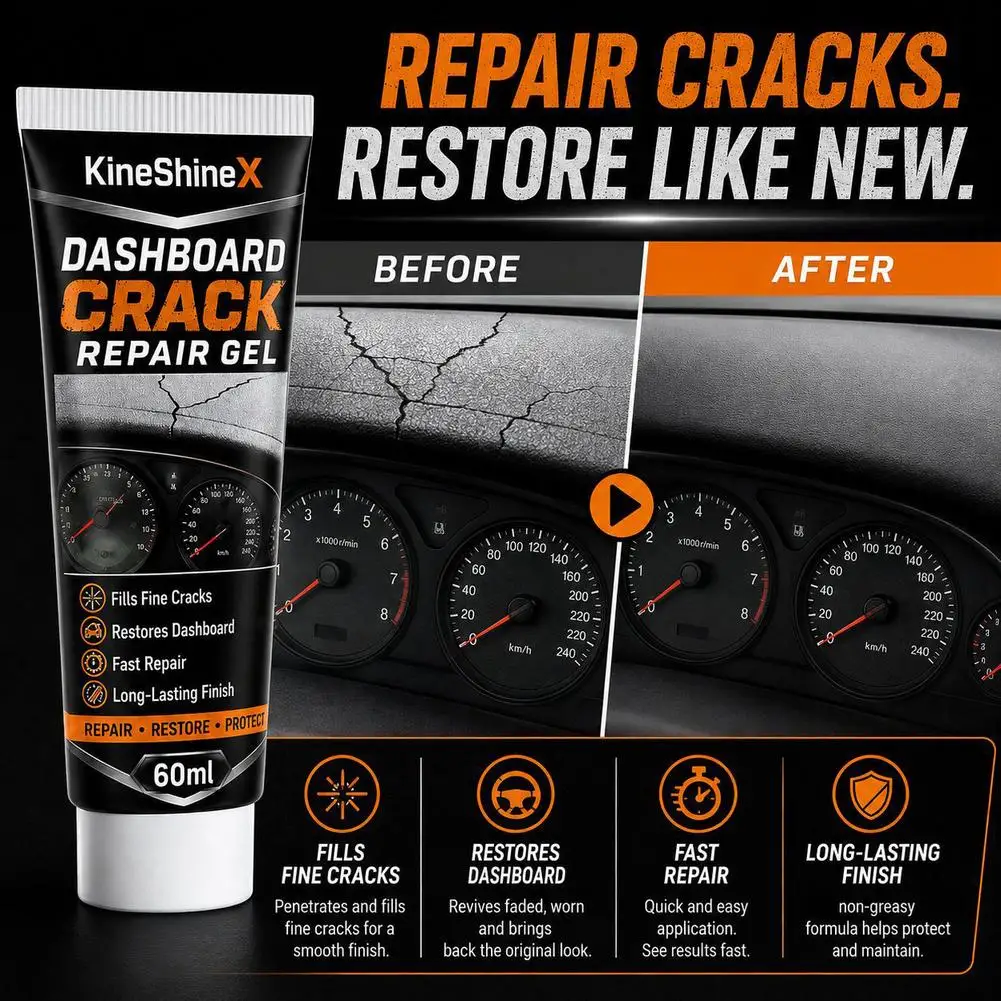 1/2Pcs 30/60ml Dashboard Crack Repair Gel Car Leather Plastic Filler Fast Restore Console Instrument Panel Scratch Fix Tool