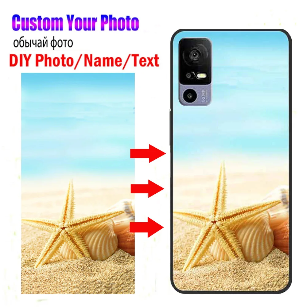 تخصيص DIY صور الحالات الهاتف ل TCL 40 XL 40R 403 غطاء سيليكون ل TCL 20 R 5G 20B 20R حالة لطيف اسم الصورة تصميم