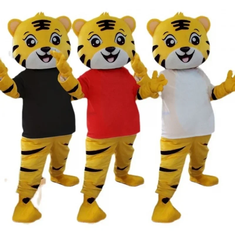 Cosplay T-shirt tiger Cartoon Mascot Costume Stage show Advertising ceremony Fancy Dress Party Animal carnival perform props