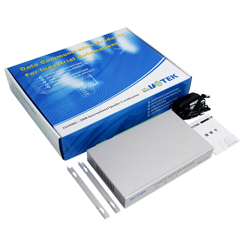 Hot sales Industrial RS-485 RS-422 to RS485 RS422 4 Ports Hub with Optoelectronic Isolation Half Duplex UT-1304