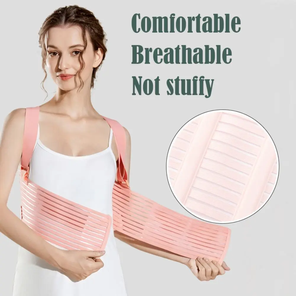 Adjustable Prenatal Support Belt with Shoulder Ultra-thin Maternity Belly Bands Breathable Pregnancy Abdominal Binder