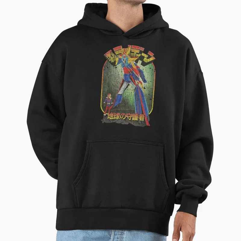 Kagaku Ninja-Tai Gatchaman Science Ninja Team Fleece Pullover Hoodie Vintage 70s Anime Battle of the Planets G-Force Fan Tops