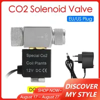 Aquarium Solenoid Valve CO2 System Regulator Aquarium Accessories Electric Low Temperature Magnetic Valve For Fish Tank DC12V