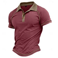 Chemises polo classiques vintage simples à rayures pour hommes, imprimé 3D rétro, streetwear, tops oversize pour l'été 5