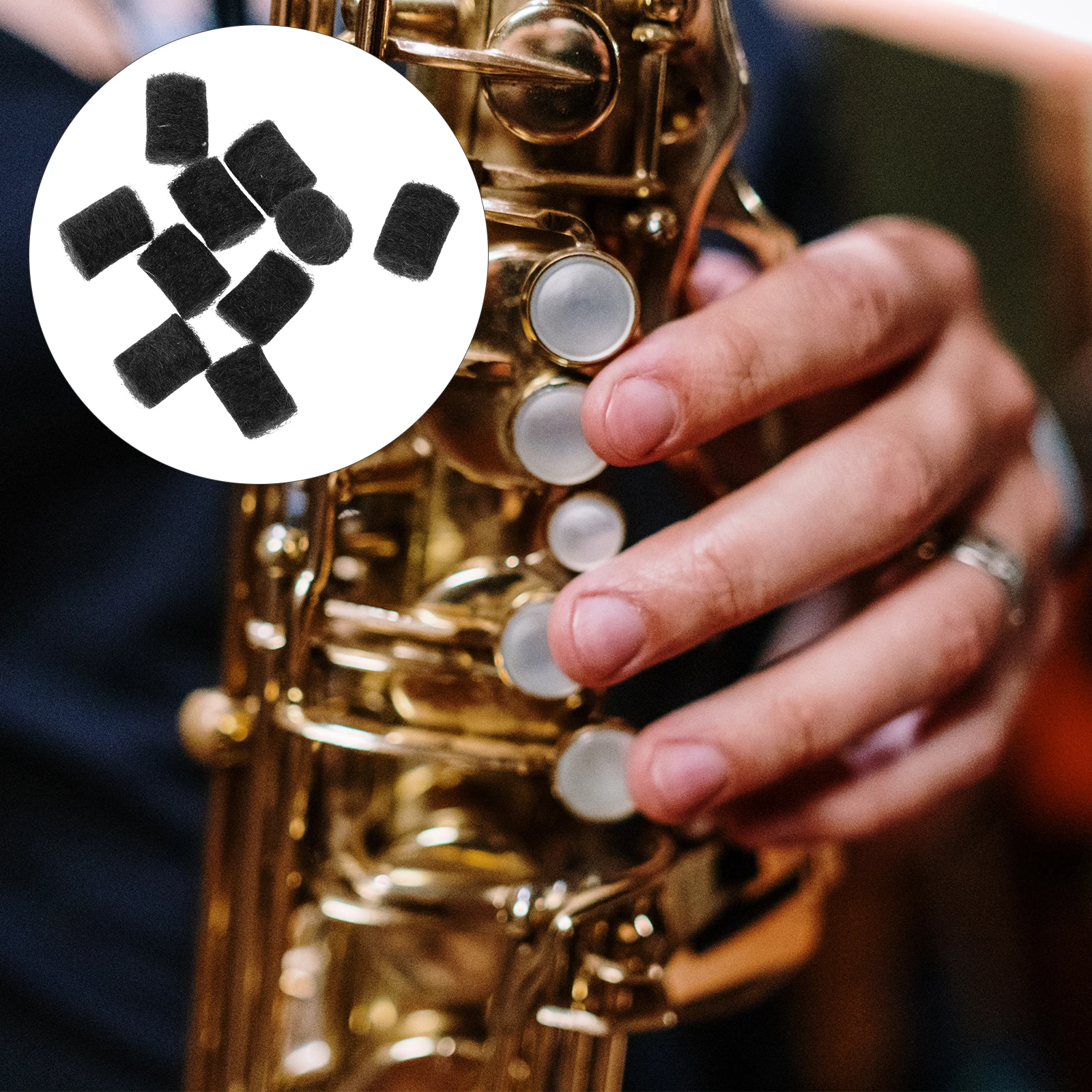 

10Pcs Practical Saxophone Felt Pillar High-Quality Material Fine Details Durable Easy to Use and Store Universal Sax Repairing