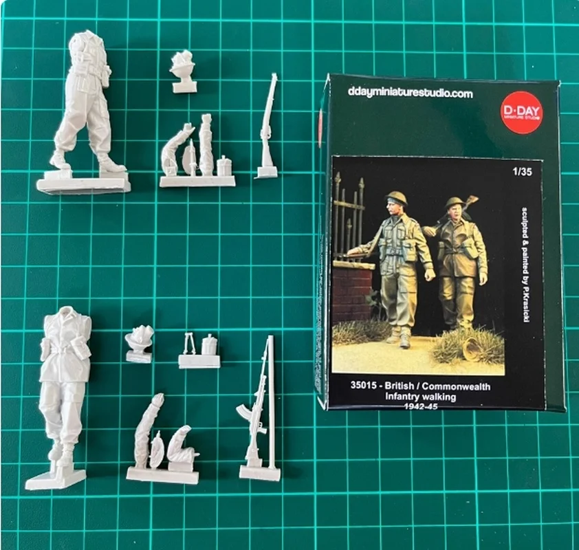 1/35 الراتنج قالب أبيض نموذج الحرب العالمية الثانية الجندي العسكري موضوع تمثال الجندي Gk نموذج مفكك وغير مصبوغ