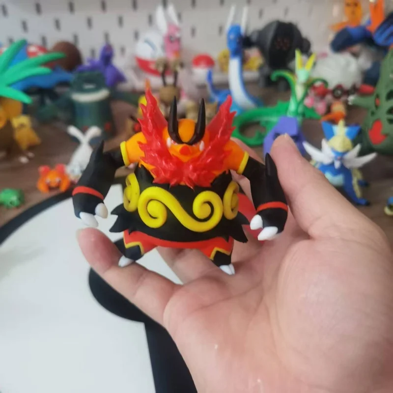 Anime Tepig Grotichon Emboar Figure Proportion World 1:20 Diy 3d Printing Cartoon Character Desktop Decoration Model Toy Gift