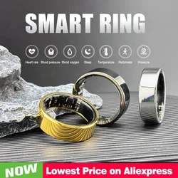 New 2024 Smart Ring Heart Rate Blood Pressure Blood Oxygen Temperature Sleep Calories Health Multilingual Fitness Tracker Rings