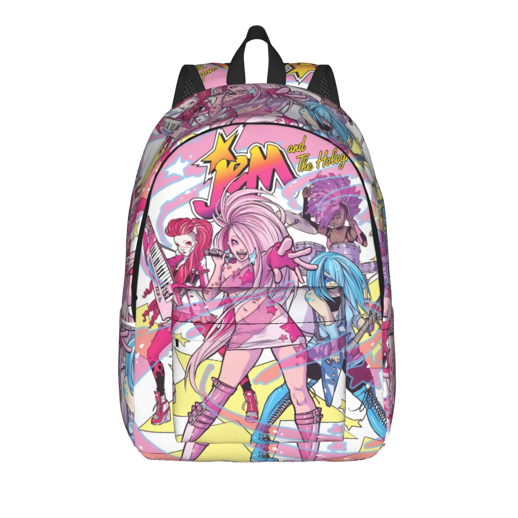 Jem And The Holograms Classical Backpack Lightweight Student Work  Daypack for Men Women Laptop Computer Shoulder Bag