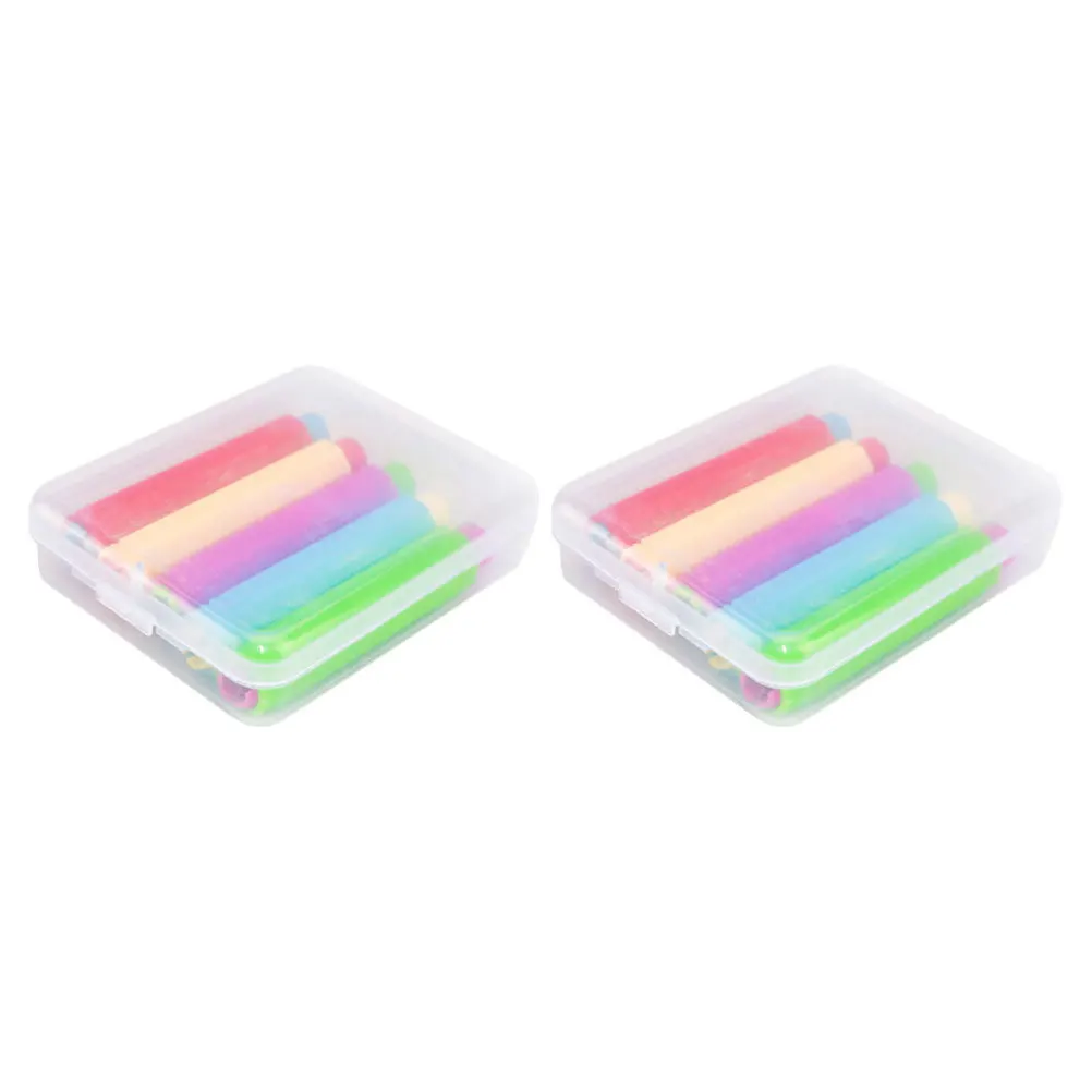 

10 pcs Holder Plastic Cover For Water Soluble Chalk Dust Free Writing School Office Use Chalk Storage Case Student Supplies