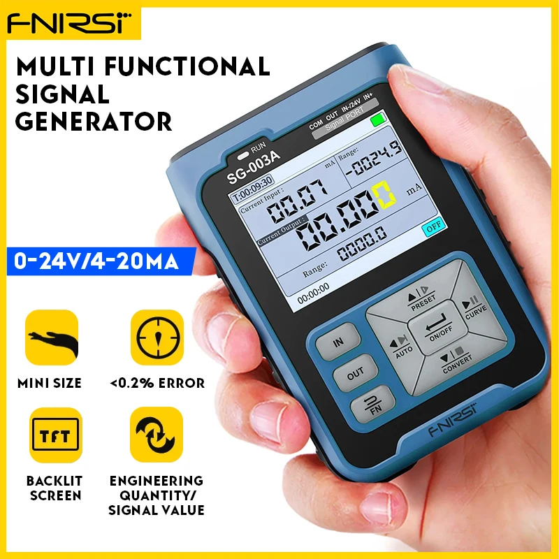 FNIRSI SG-004  SG-003A Signal Generator 4-20mA Analog Current Pressure Thermocouple Resistance Process Calibrator