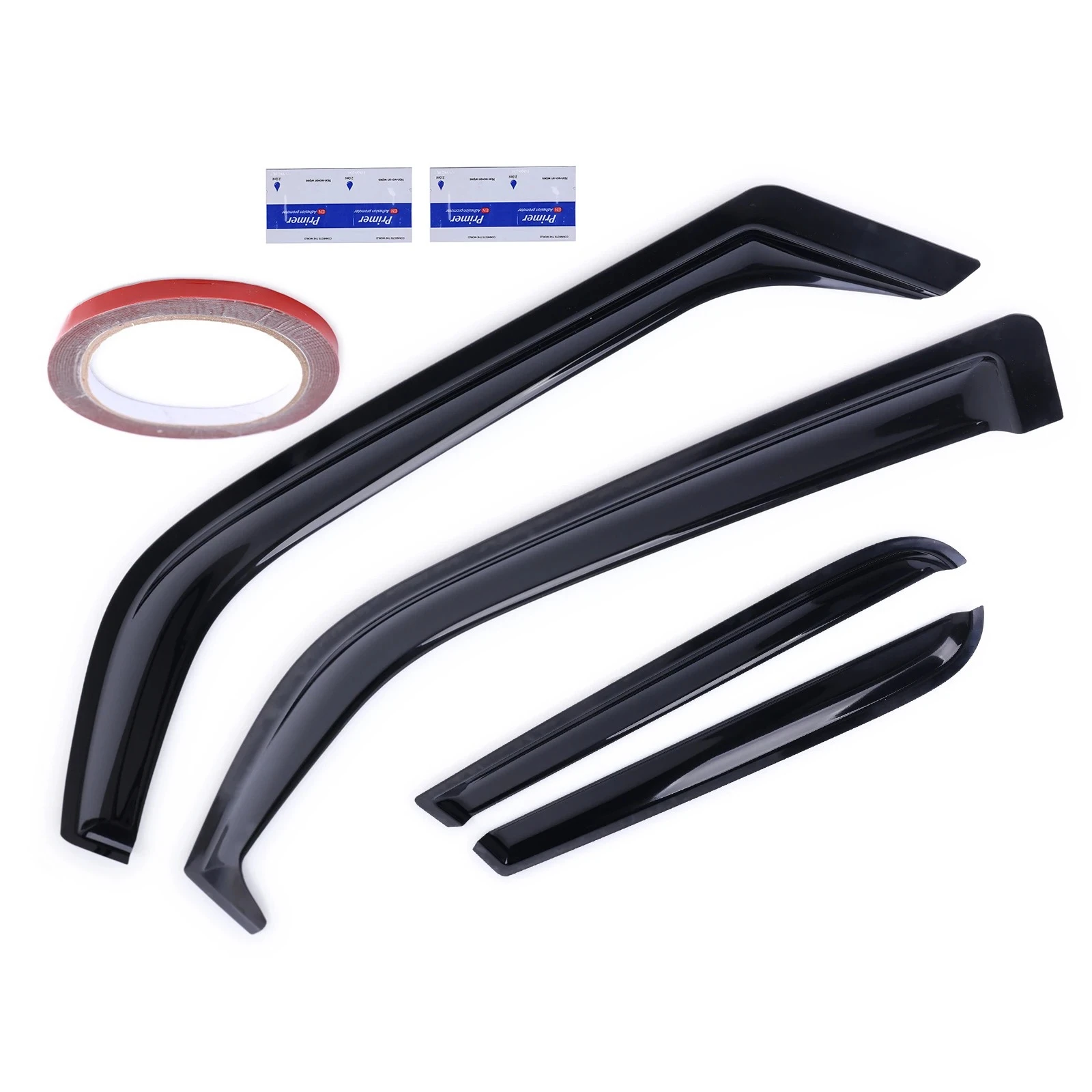 

For Ford F150 F-150 Crew Cab 2015-2022 Tape-on Rain Guards 4Pcs Car Wind Deflectors For Wind Rain Sun Protection Accessories