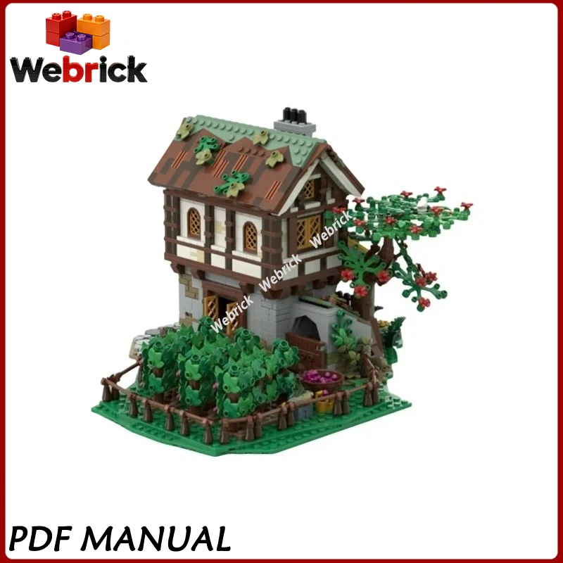 

Classic Medieval Vineyard Building Blocks Kit, Detailed Medieval Village Rural Scene For Hobby Enthusiasts
