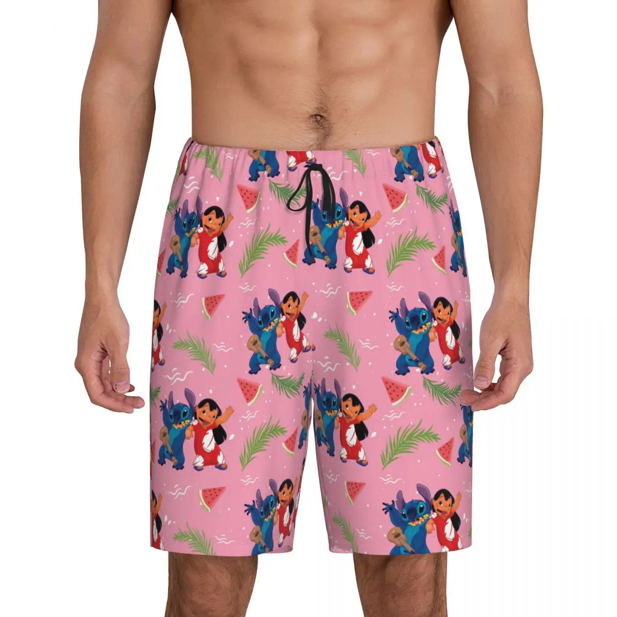 

Custom Cartoon Anime Manga Stitch Pajama Shorts Sleepwear Men Elastic Waistband Sleep Lounge Short Pjs with Pockets