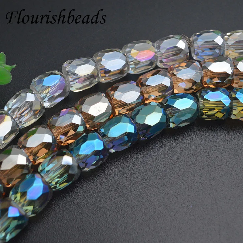 3 Strands 10x11mm Faceted Glass Cylindrical Tube Spacer Beads for Jewelry Making Diy Bracelet Necklace 50pcs Beads Per Strands