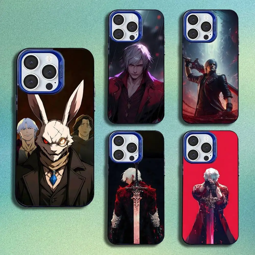 

D-Devil May Cry DMC Phone Case For iPhone 16,15,14,13,12,11,Mini,Pro,SE,MAX Blue Matte Silicone Cover