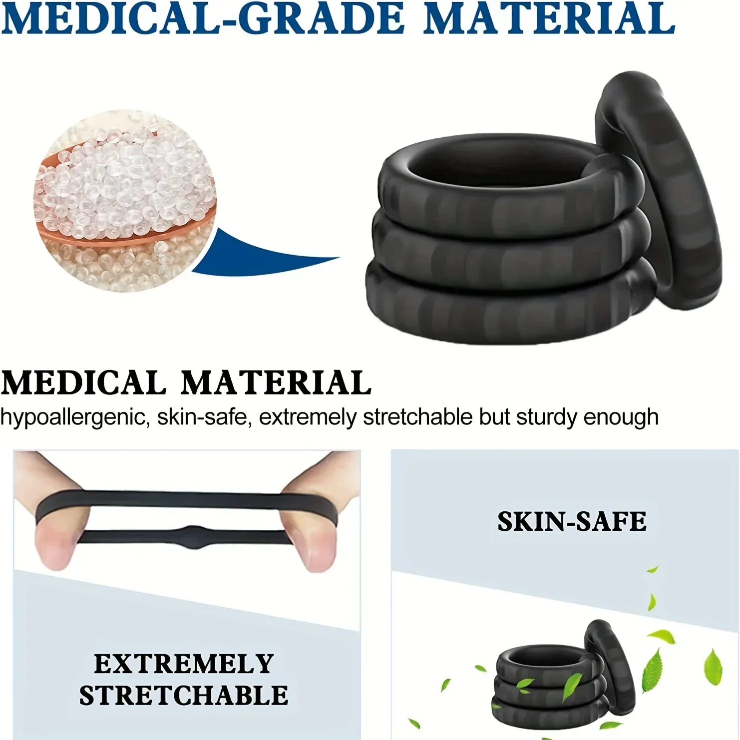 Cock Rings Silicone Ball Stretcher Delay Ejaculation TPE Penis Ring for Men Sex Toys Adjustable Semen Lock Ring SM Penis Sleeve - Image 4