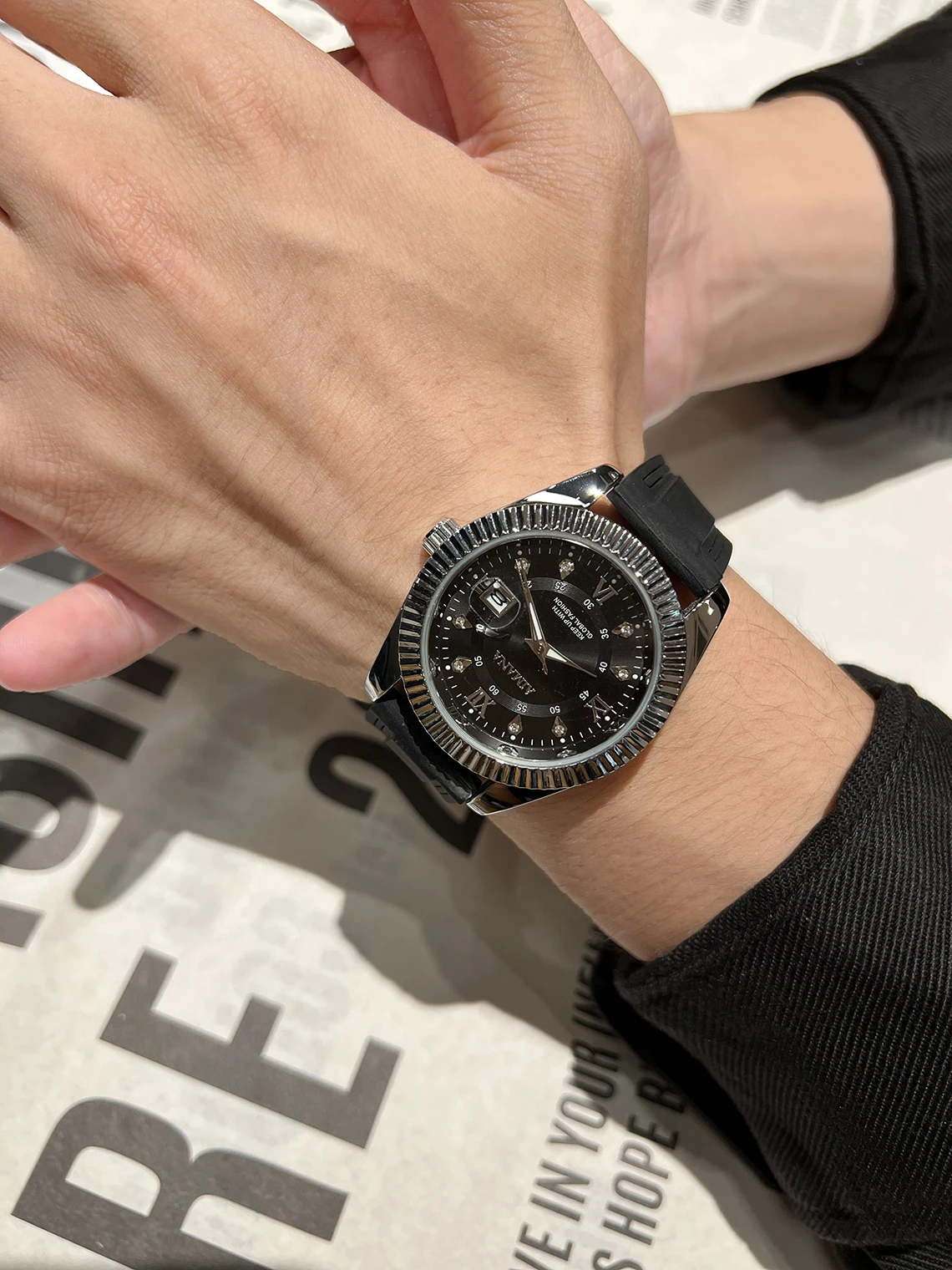 رجل مكتب ساعة لطيفة بسوار من السيليكون