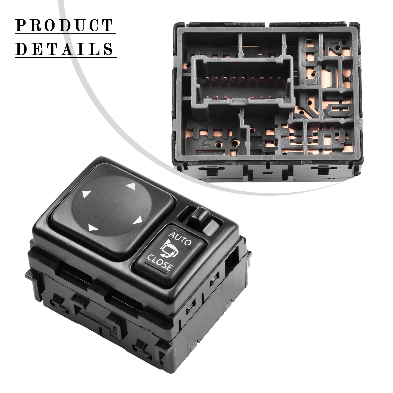 Mirror Glass Switch Replacement for Nissan Armada Pathfinder Frontier Direct Fit Easy Installation Black Color